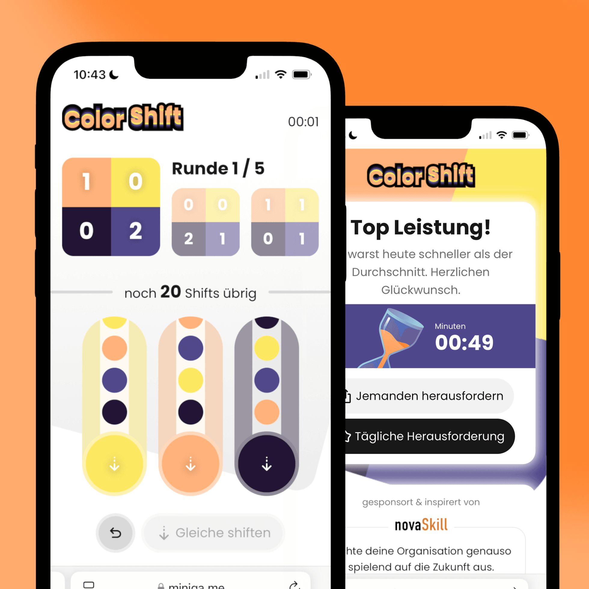 ColorShift — spielerische Erklärung der Potentiale von novaSkill auf der LearnTech Messe.