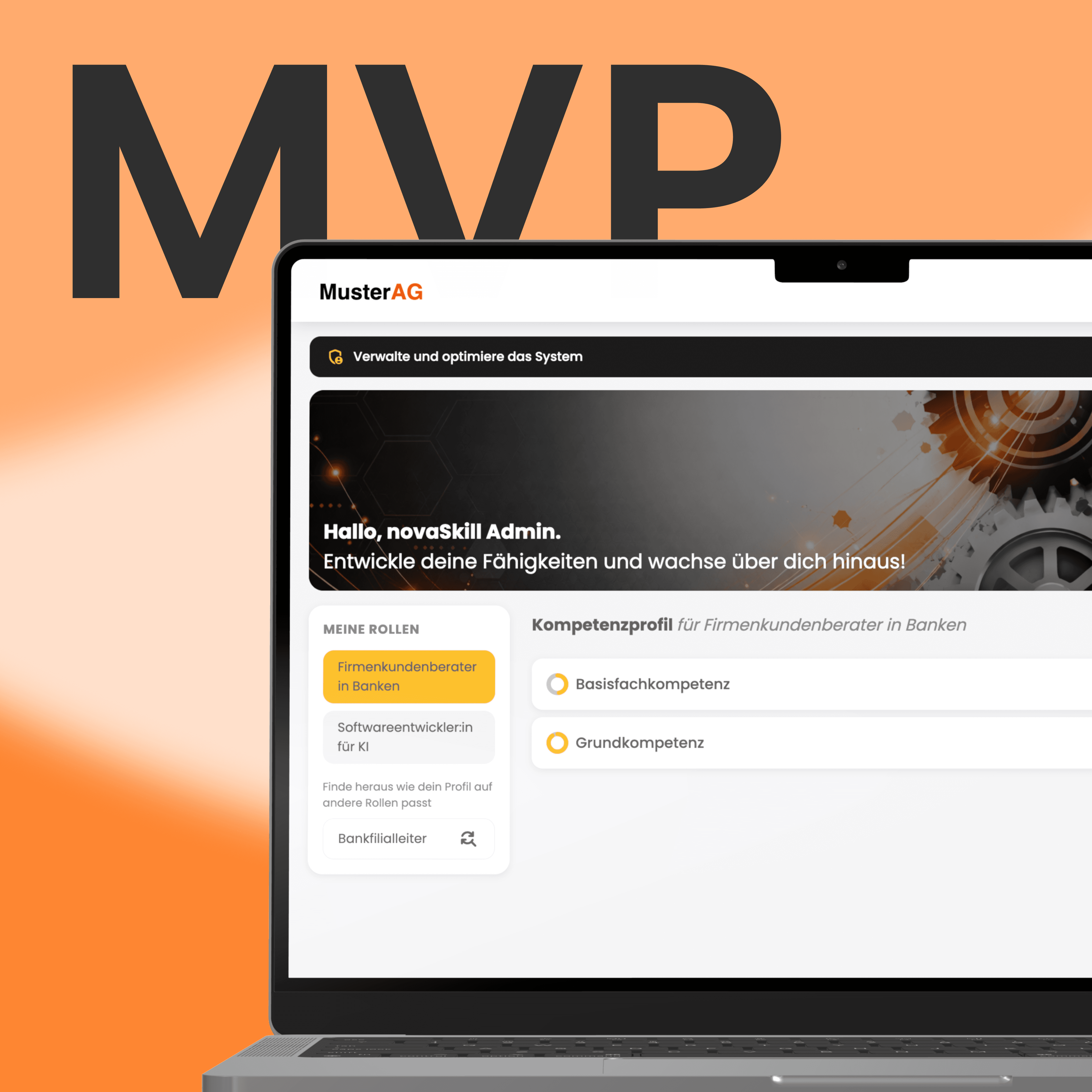 MVP novaSkill — Entwicklung und Konzeption des ersten MVPs mit Fokus auf schnellen Einsatz und Feedback aus dem Markt.